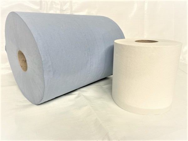Putzpapier ECO LINE auf RollenPUPAP-ROLLE-2LAGIG-38CM-1000BL-ABRISSECOLINE